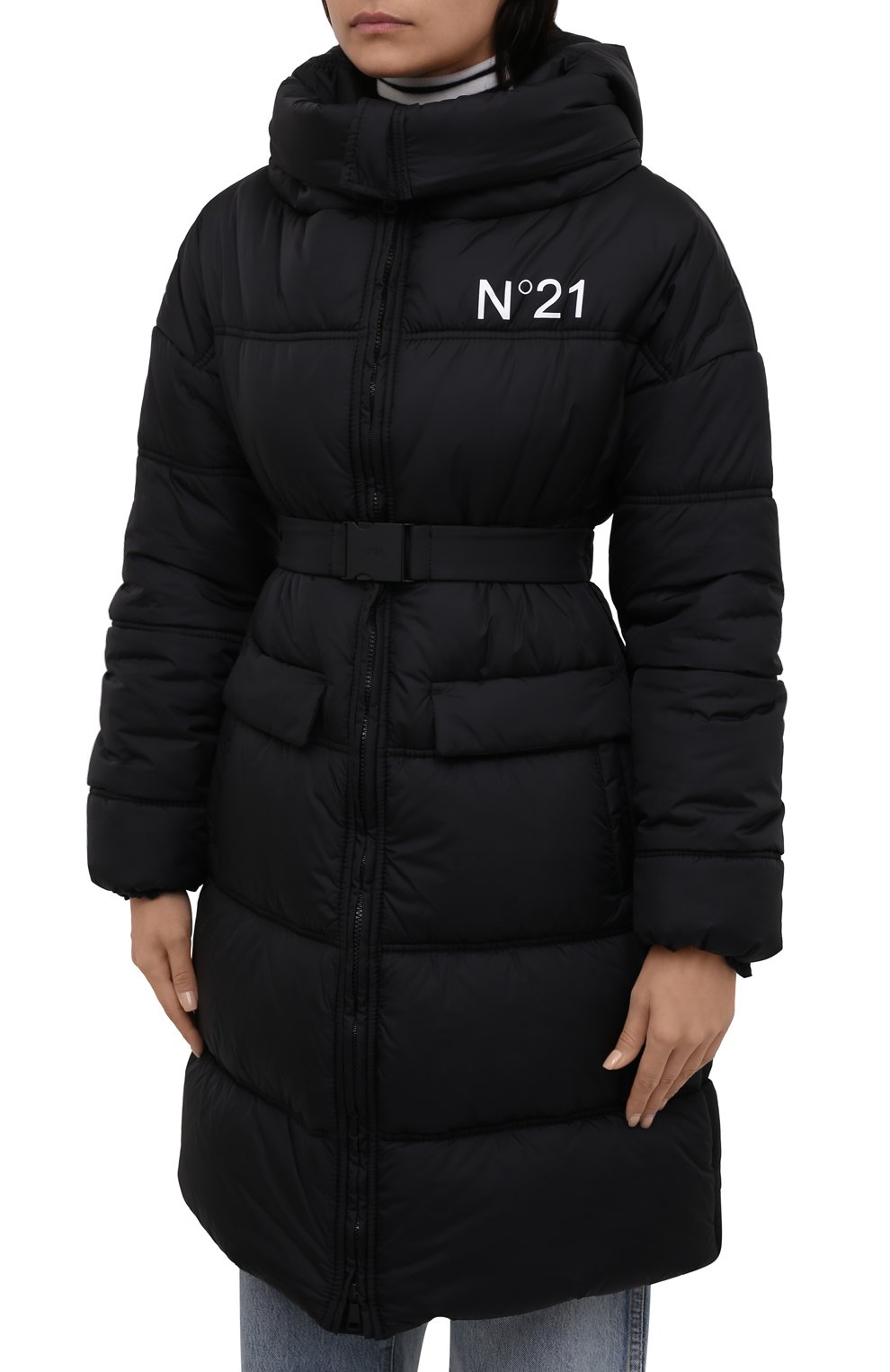 Утепленная куртка N21 черного цвета по цене 69550 руб., арт. 21I N2M0/0051/5050, фото 3 Утепленная куртка N21, арт. 21I N2M0/0051/5050, фото 3