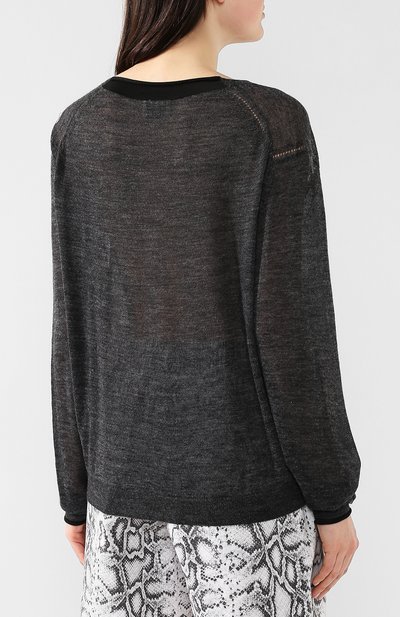 Пуловер ACNE STUDIOS серого цвета по цене 37450 руб., арт. A60055, фото 4 Пуловер ACNE STUDIOS, арт. A60055, фото 4
