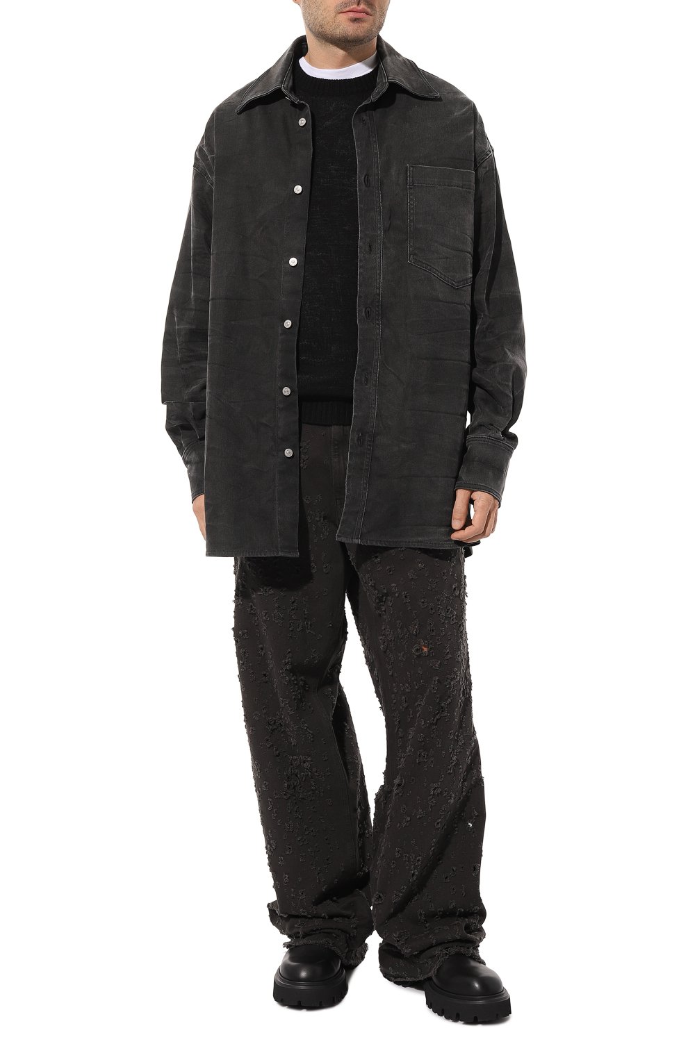 Джинсы MM6 черного цвета по цене 65950 руб., арт. S62LB0117/S30863, фото 2 Джинсы MM6, арт. S62LB0117/S30863, фото 2