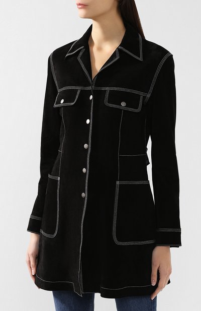 Кожаная куртка MARC JACOBS (THE) черного цвета по цене 99500 руб., арт. M4007777, фото 3 Кожаная куртка MARC JACOBS (THE), арт. M4007777, фото 3