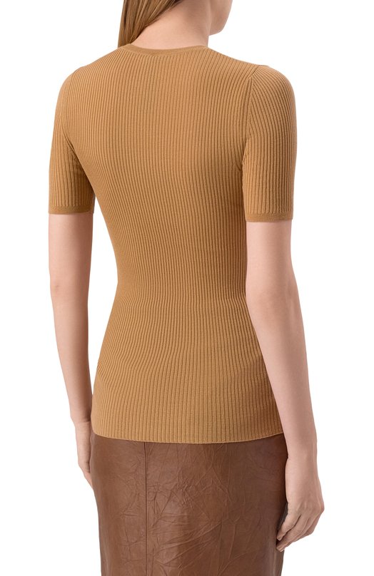 Шерстяной топ Petar Petrov F24K31 Коричневый  F24K31 Фото 4