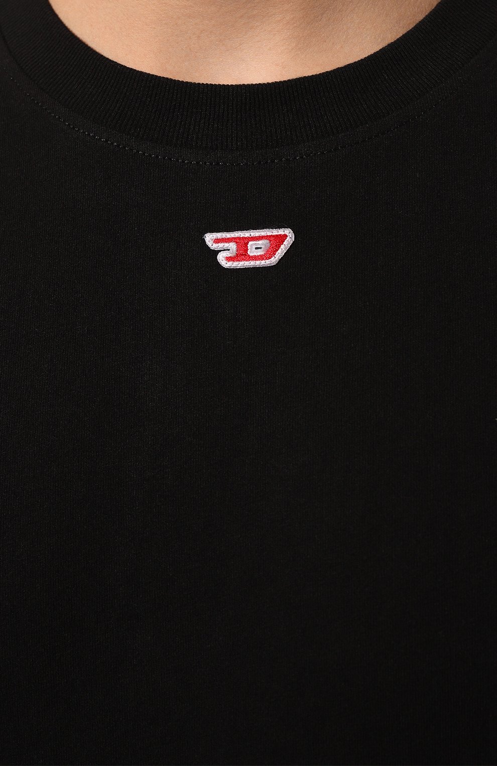 Хлопковая футболка DIESEL черного цвета по цене 8755 руб., арт. A13937/0NIAR, фото 5 Хлопковая футболка DIESEL, арт. A13937/0NIAR, фото 5