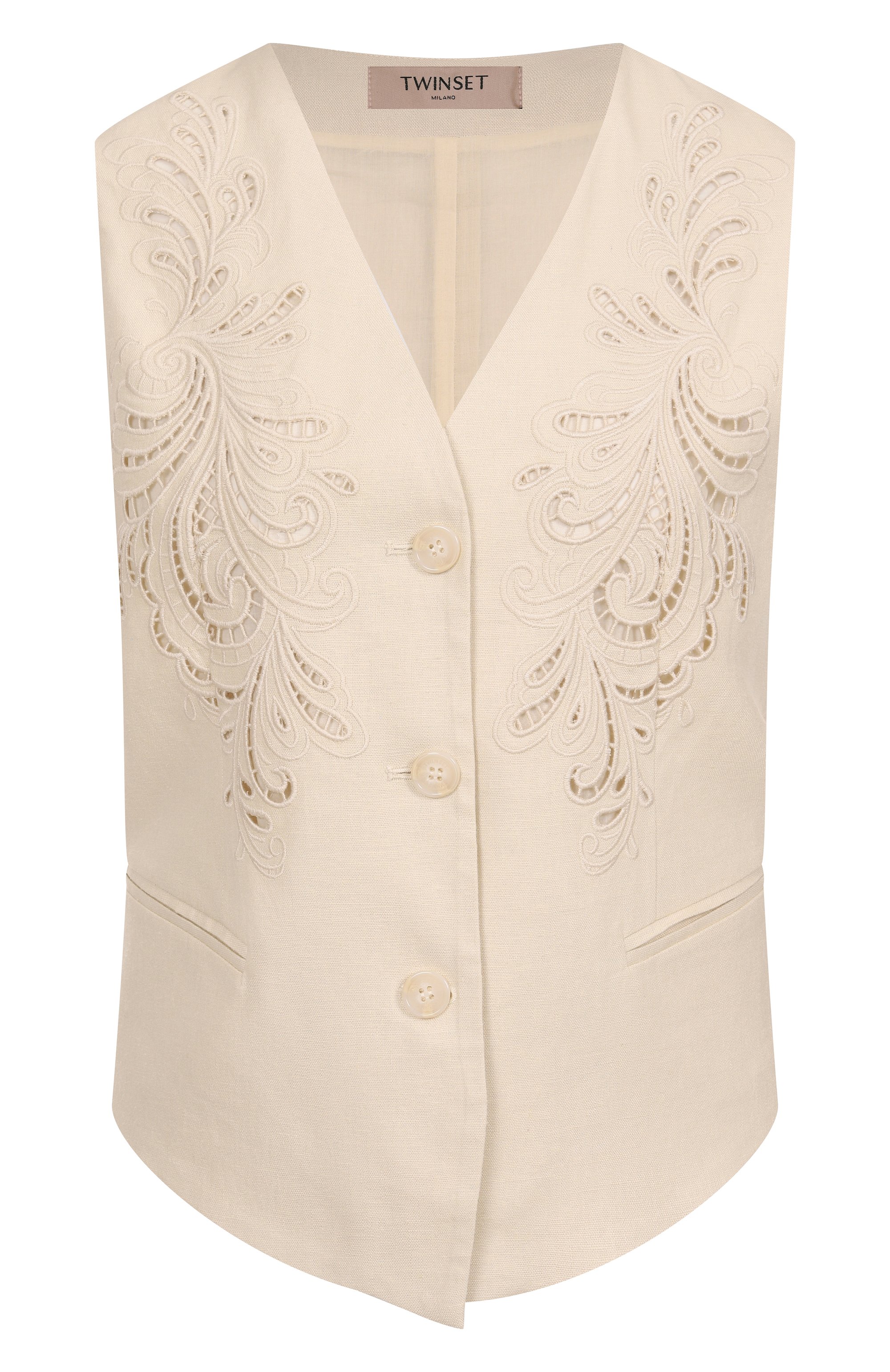 Жилет изо льна и вискозы TWINSET, арт. 251TP2161, фото 1