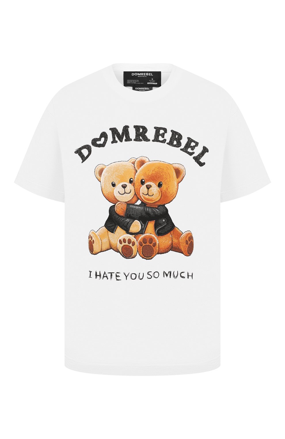 Хлопковая футболка DOMREBEL белого цвета по цене 14200 руб., арт. BESTIES/0VER TEE/W, фото 1 Хлопковая футболка DOMREBEL, арт. BESTIES/0VER TEE/W, фото 1