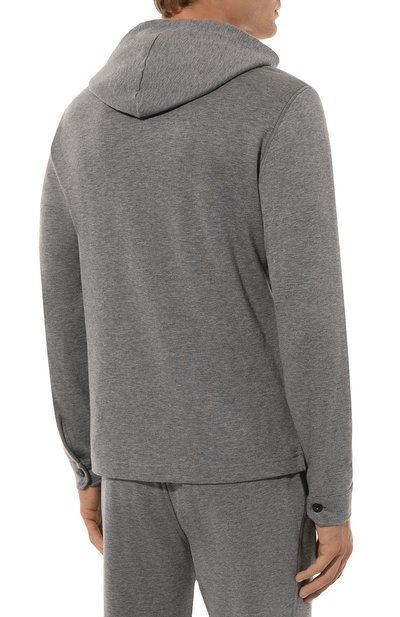 Худи из хлопка и кашемира CAPOBIANCO, арт. 17M433.LB00., фото 4