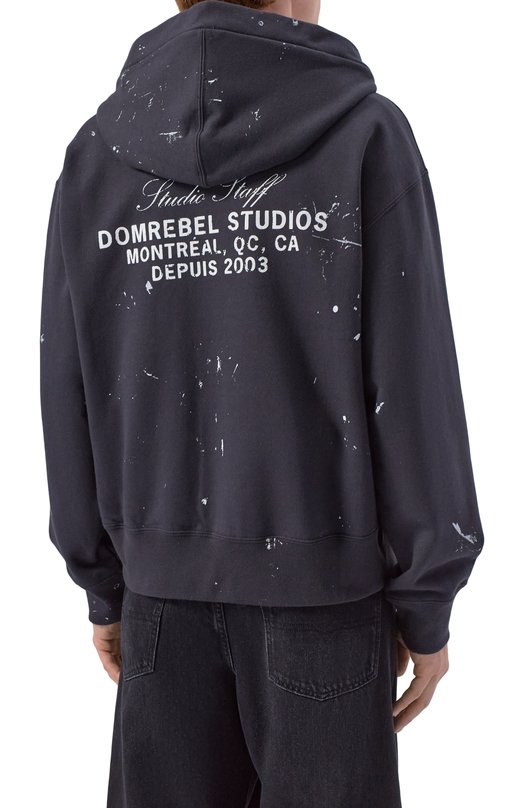 Хлопковая толстовка DOMREBEL M STAFF/ZIP H00DIE Серый  M STAFF/ZIP H00DIE Фото 4