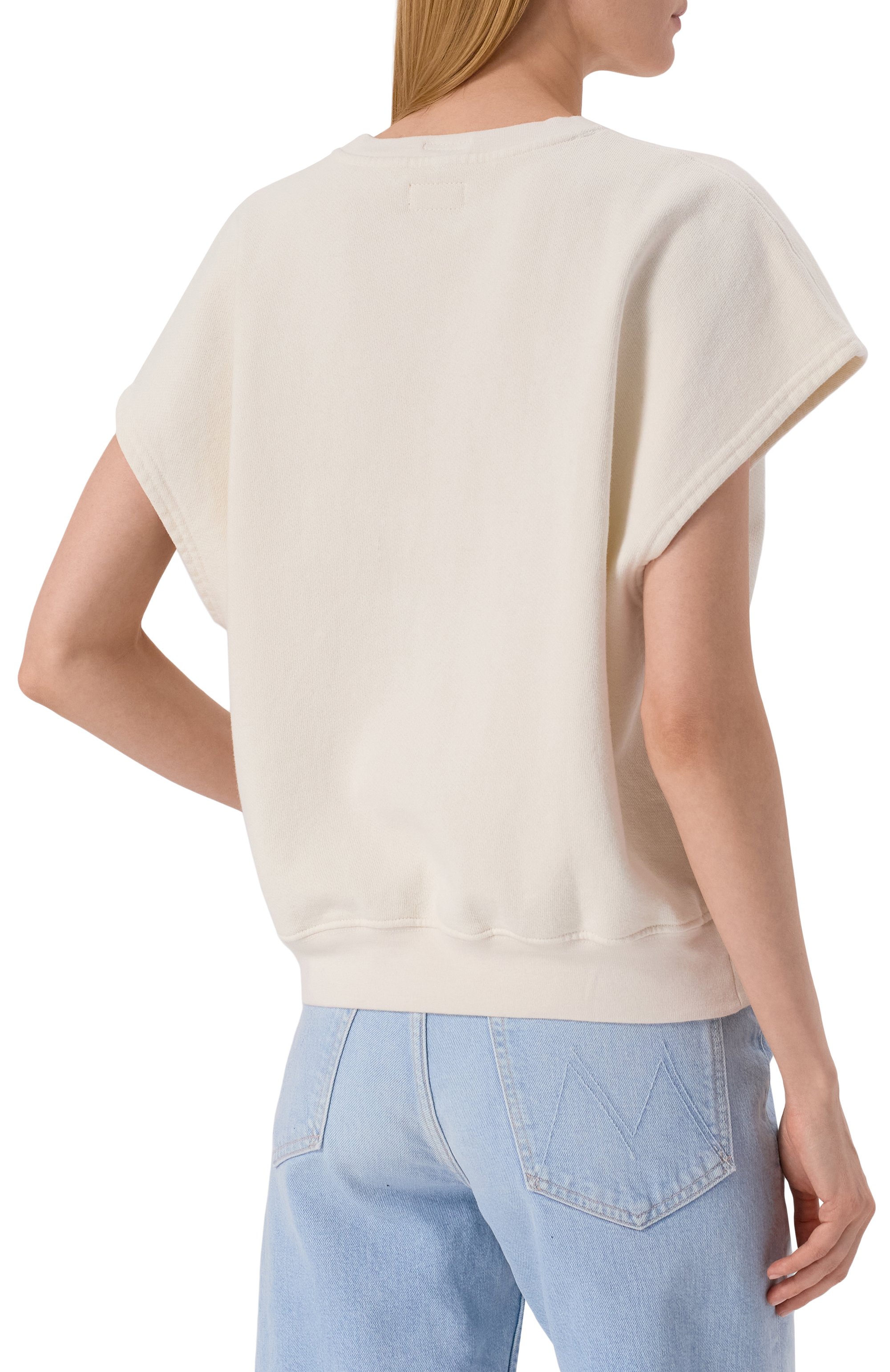 Хлопковый свитшот MOTHER белого цвета по цене 25950 руб., арт. 89342-863, фото 4 Хлопковый свитшот MOTHER, арт. 89342-863, фото 4