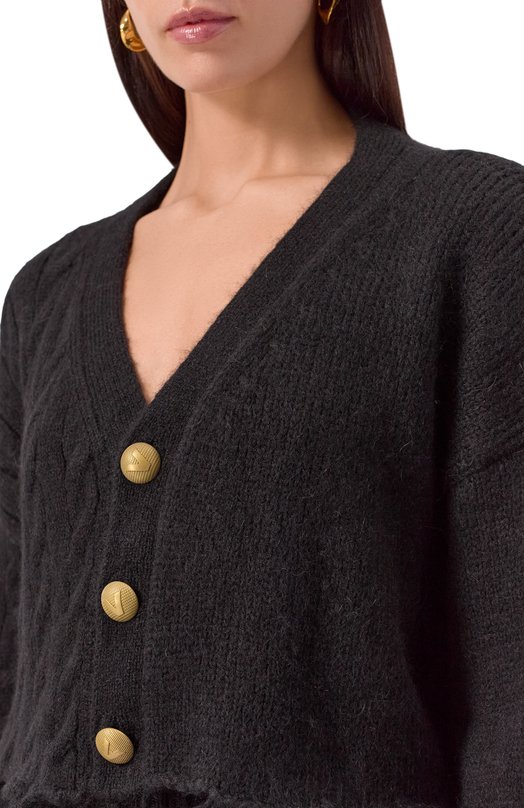 Шерстяной кардиган VETEMENTS WA65KN276B/2901 KNIT Чёрный  WA65KN276B/2901 KNIT Фото 5