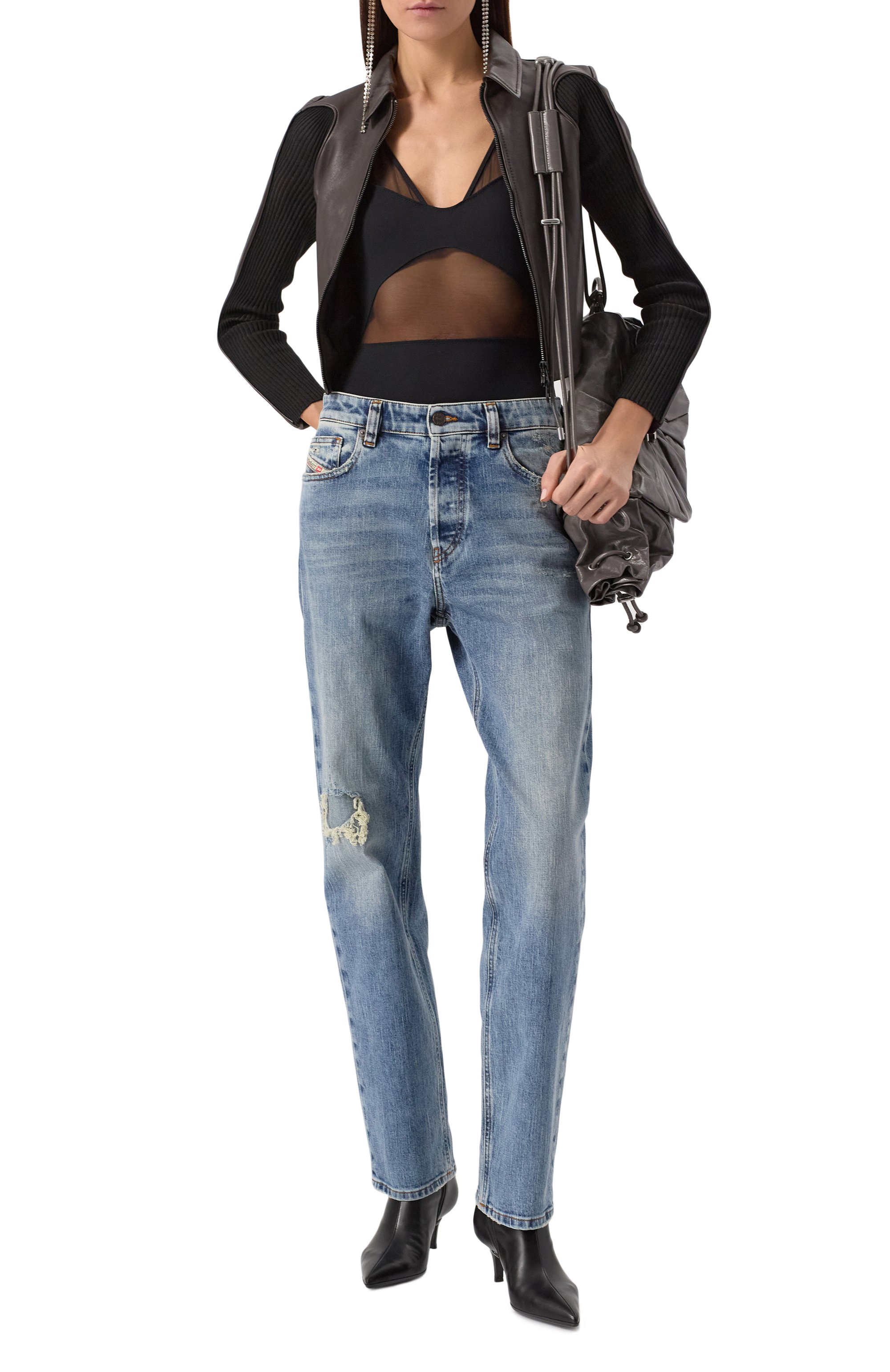 Кожаные ботильоны alina 55 GIANVITO ROSSI, арт. G73273.55RIC.NAPNER0, фото 2