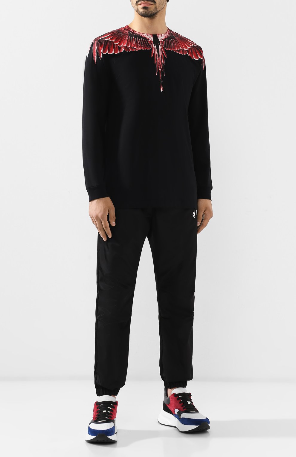 Хлопковый лонгслив MARCELO BURLON, арт. CMAB007E19001003, фото 2