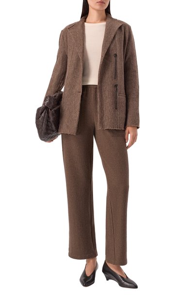 Брюки из кашемира и шелка GIORGIO ARMANI коричневого цвета по цене 272500 руб., арт. GW004241/AF17758, фото 2 Брюки из кашемира и шелка GIORGIO ARMANI, арт. GW004241/AF17758, фото 2