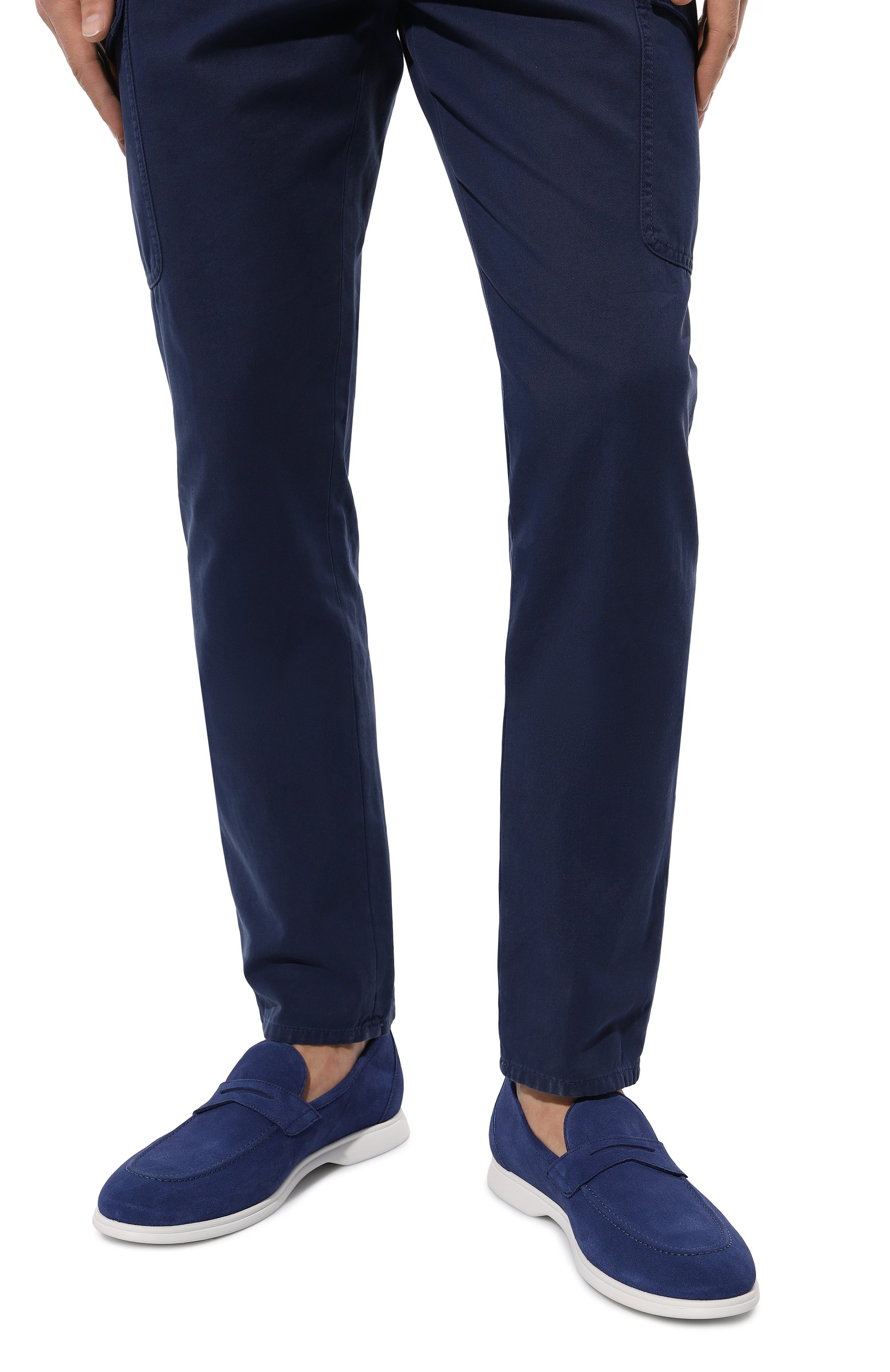 Замшевые пенни-лоферы KITON, арт. USSA075N00977, фото 3