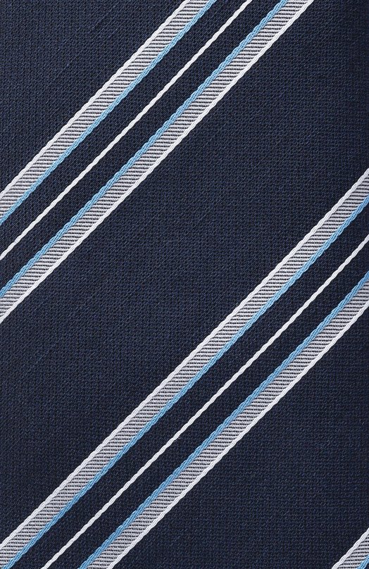 Галстук из шелка и льна Brioni 061D00/PD486 Синий  061D00/PD486 Фото 4