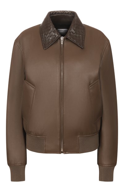 Женский  кожаный бомбер BOTTEGA VENETA, арт. 874736/V61D0