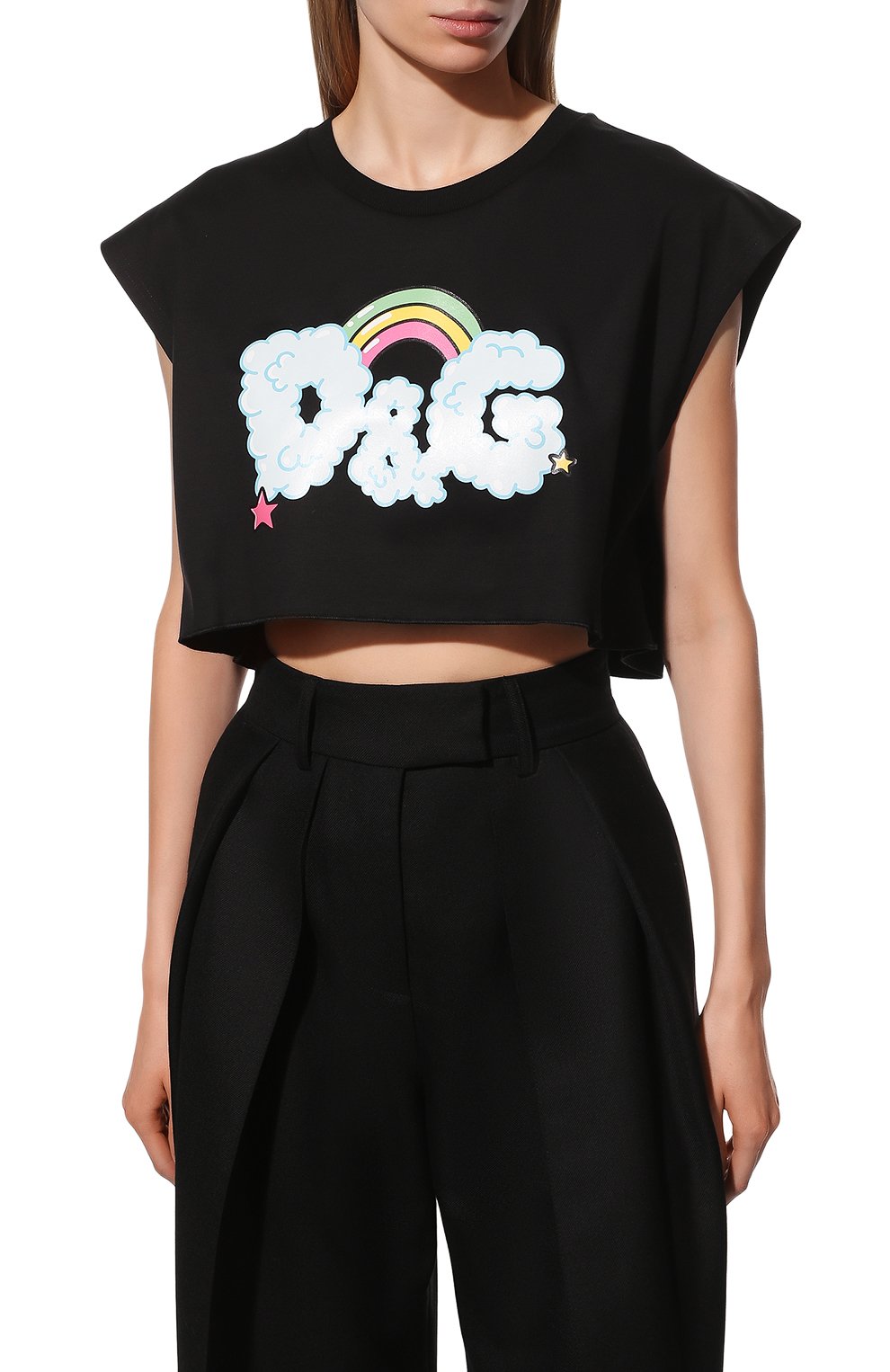 Хлопковая футболка DOLCE & GABBANA черного цвета по цене 52150 руб., арт. F8S88T/HU7H8, фото 3 Хлопковая футболка DOLCE & GABBANA, арт. F8S88T/HU7H8, фото 3