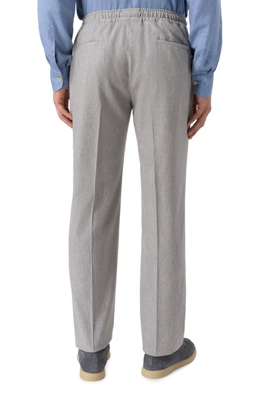 Шерстяные брюки Kiton UPN01K0124G01 Серый  UPN01K0124G01 Фото 4