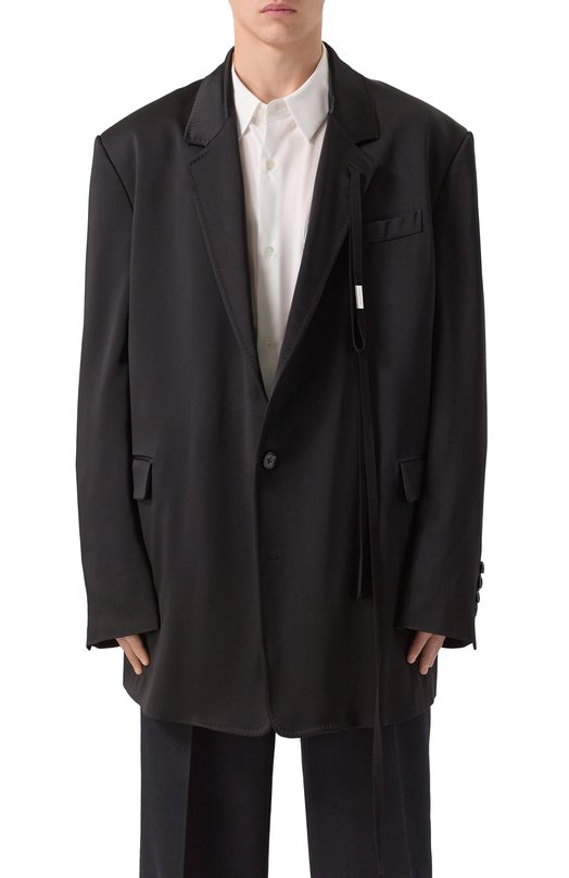 Однобортный пиджак Ann Demeulemeester B0012470/FA647 Чёрный  B0012470/FA647 Фото 3