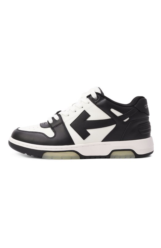 Кожаные кеды Out of Office Off-White 0MIA189C99LEA007 Чёрно-белый  0MIA189C99LEA007 Фото 4