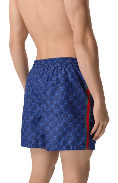 Плавки-шорты GUCCI темно-синего цвета по цене 105000 руб., арт. 815602/XHAJ3, фото 3 Плавки-шорты GUCCI, арт. 815602/XHAJ3, фото 3