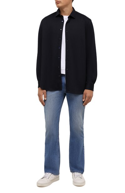 Шерстяная рубашка ZILLI SPORT темно-синего цвета по цене 127000 руб., арт. MFW-66028-000/ZS0004, фото 2 Шерстяная рубашка ZILLI SPORT, арт. MFW-66028-000/ZS0004, фото 2