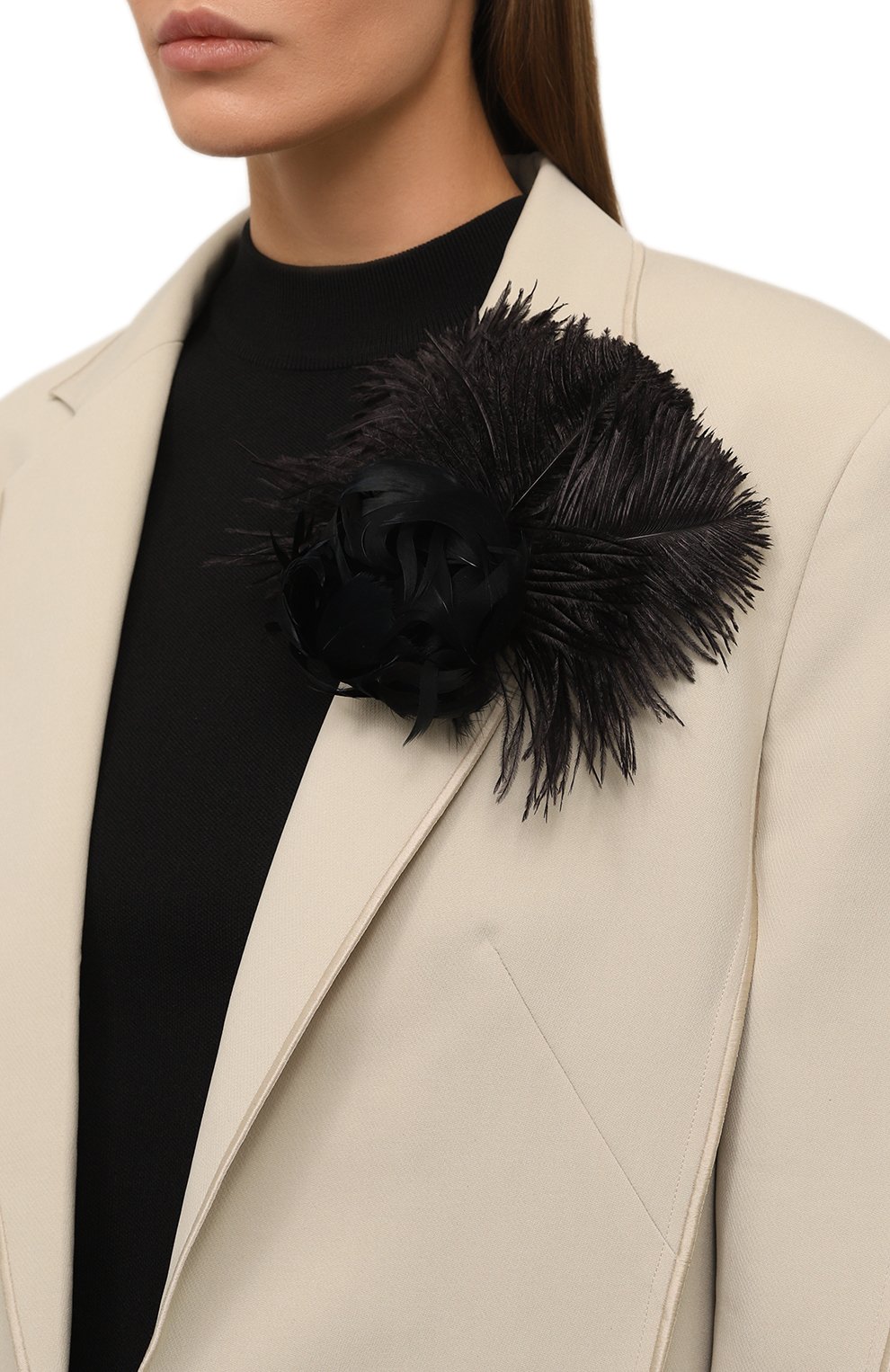 Брошь ALBERTA FERRETTI черного цвета по цене 19150 руб., арт. 3908 6698, фото 2 Брошь ALBERTA FERRETTI, арт. 3908 6698, фото 2