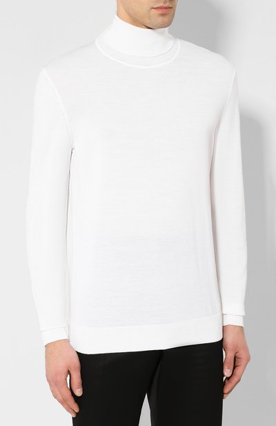 Водолазка из шерсти и шелка BOSS, арт. 50419133, фото 3