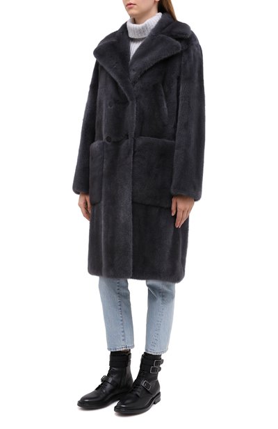 Шуба из меха норки YVES SALOMON, арт. 20WYM93504VFLX, фото 3