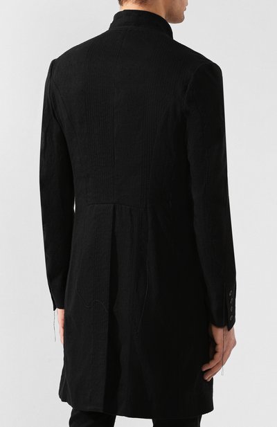 Пальто из смеси льна и хлопка MASNADA черного цвета по цене 79950 руб., арт. M2210, фото 4 Пальто из смеси льна и хлопка MASNADA, арт. M2210, фото 4
