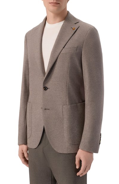 Пиджак из шерсти и хлопка SARTORIA LATORRE светло-коричневого цвета по цене 95800 руб., арт. JD74/PJ0493, фото 3 Пиджак из шерсти и хлопка SARTORIA LATORRE, арт. JD74/PJ0493, фото 3