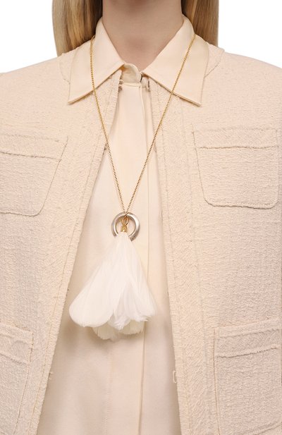 Кулон на цепочке JIL SANDER белого цвета по цене 111500 руб., арт. J11UU0038 J12045, фото 2 Кулон на цепочке JIL SANDER, арт. J11UU0038 J12045, фото 2