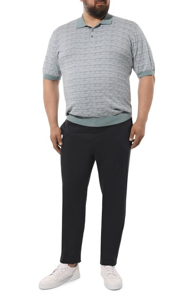 Брюки из хлопка и шелка WINDSOR темно-синего цвета по цене 39950 руб., арт. 13 SANTI0S-W 10009601/58, фото 2 Брюки из хлопка и шелка WINDSOR, арт. 13 SANTI0S-W 10009601/58, фото 2