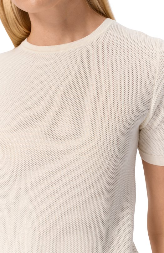 Топ из шелка и хлопка MVST WS61-607MU Кремовый  WS61-607MU Фото 5