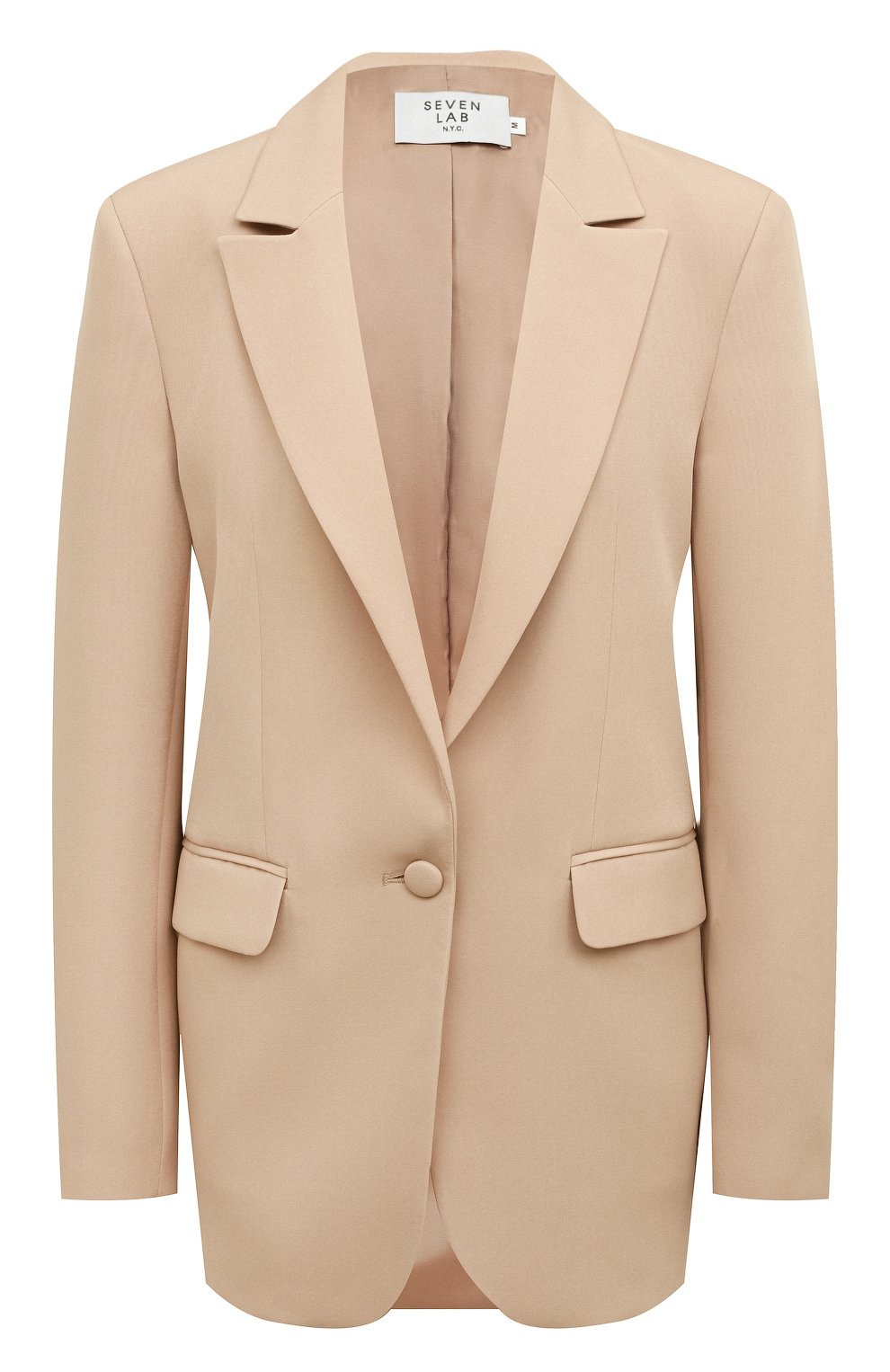 Жакет из вискозы SEVEN LAB бежевого цвета по цене 26670 руб., арт. J JENE CR beige, фото 2 Жакет из вискозы SEVEN LAB, арт. J JENE CR beige, фото 2