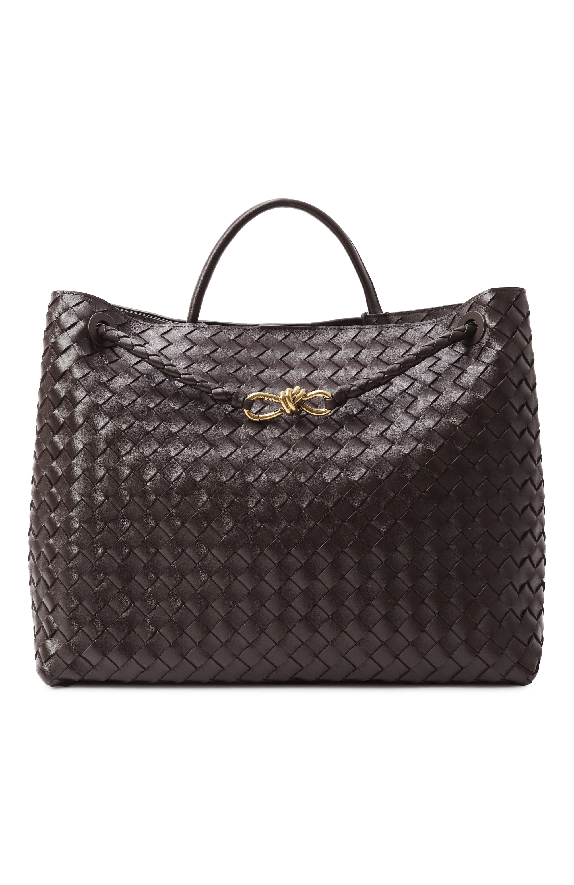 Сумка andiamo large BOTTEGA VENETA темно-коричневого цвета по цене 945000 руб., арт. 766019/VCPP1, фото 1 Сумка andiamo large BOTTEGA VENETA, арт. 766019/VCPP1, фото 1