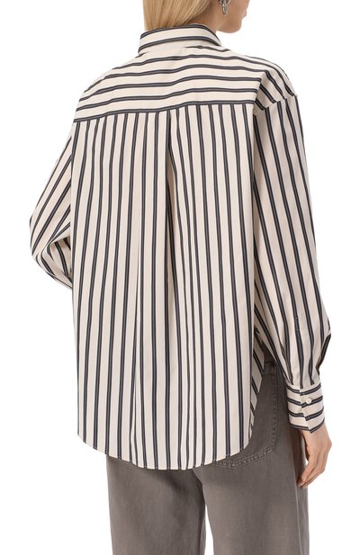 Рубашка из хлопка и шелка BRUNELLO CUCINELLI, арт. MH765RJ616, фото 4