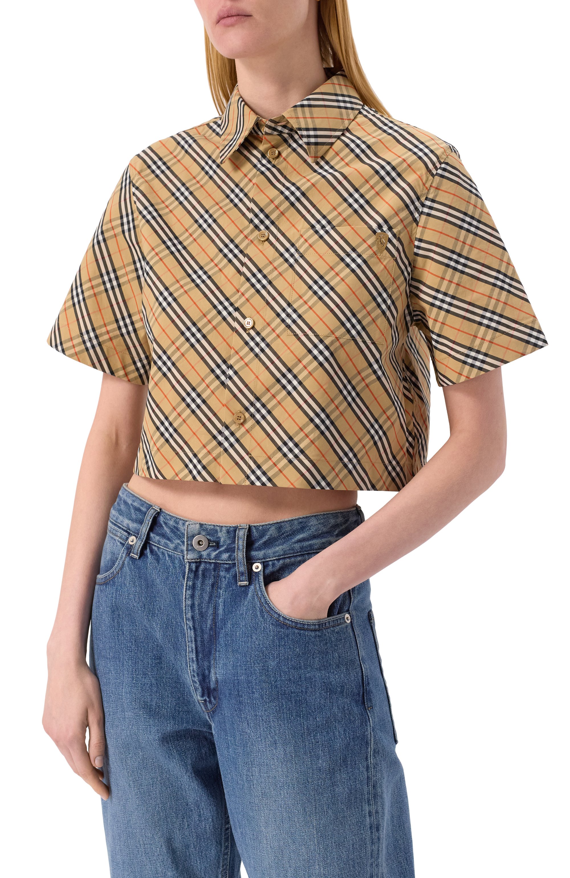 Хлопковая рубашка BURBERRY, арт. 8103544, фото 3