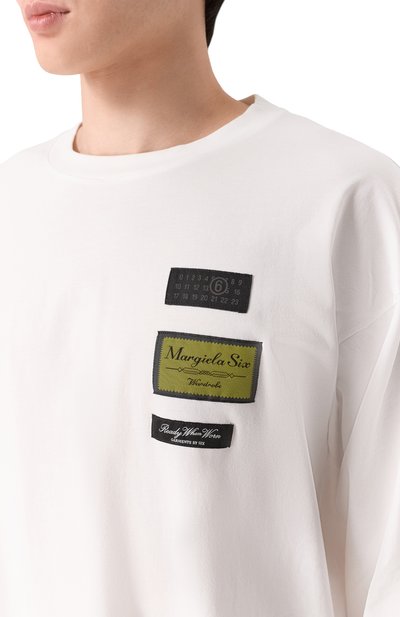 Хлопковый лонгслив MM6, арт. SH0NH0023/M20170, фото 5