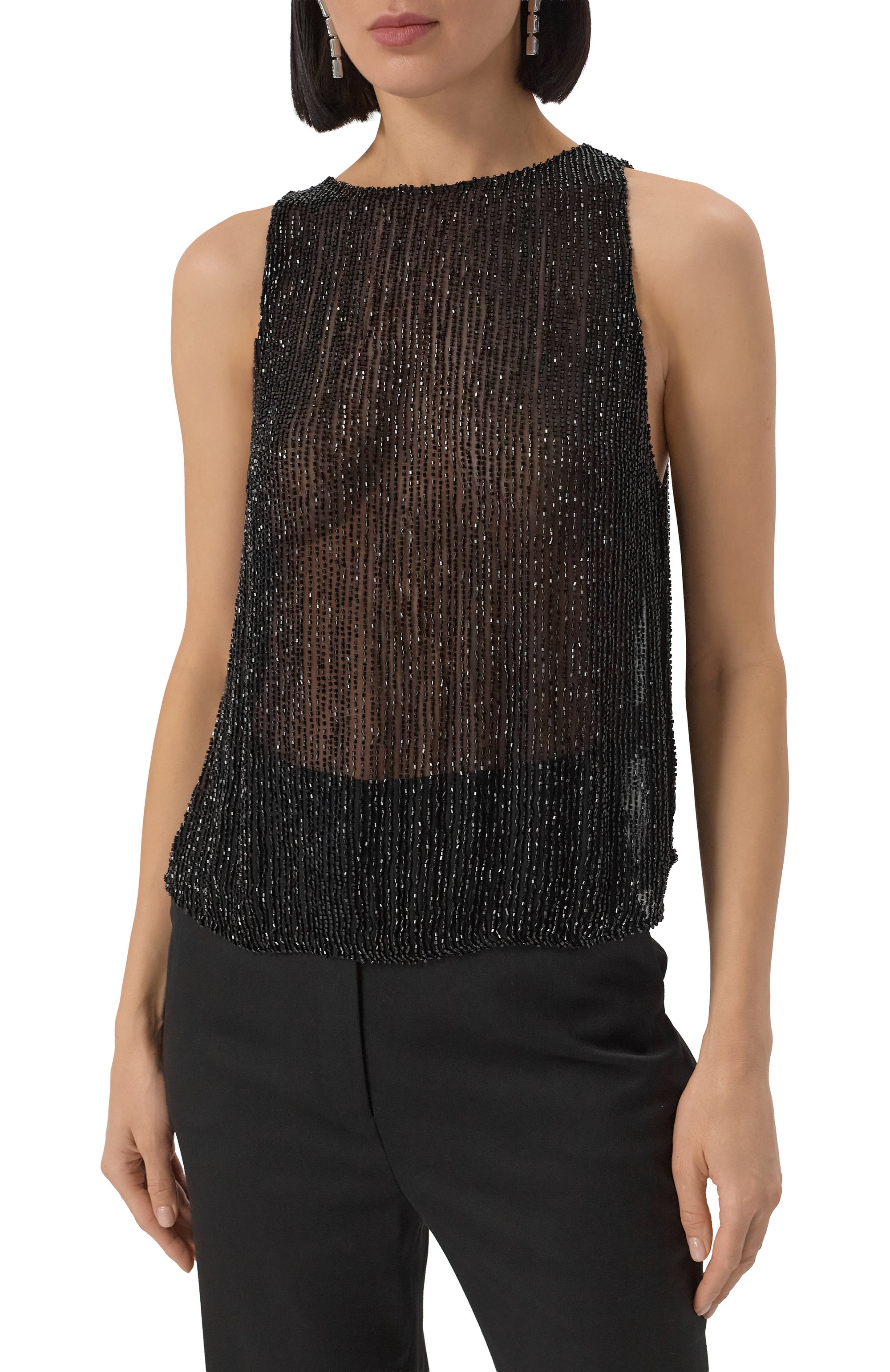 Топ с отделкой бисером LOUVE, арт. 25-03-02-02-26-20-01, фото 3