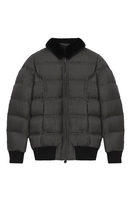 Мужская шерстяной пуховик с воротником из бобра STEFANO RICCI JUNIOR, арт. YAJ8400020/HC4QDR/4002