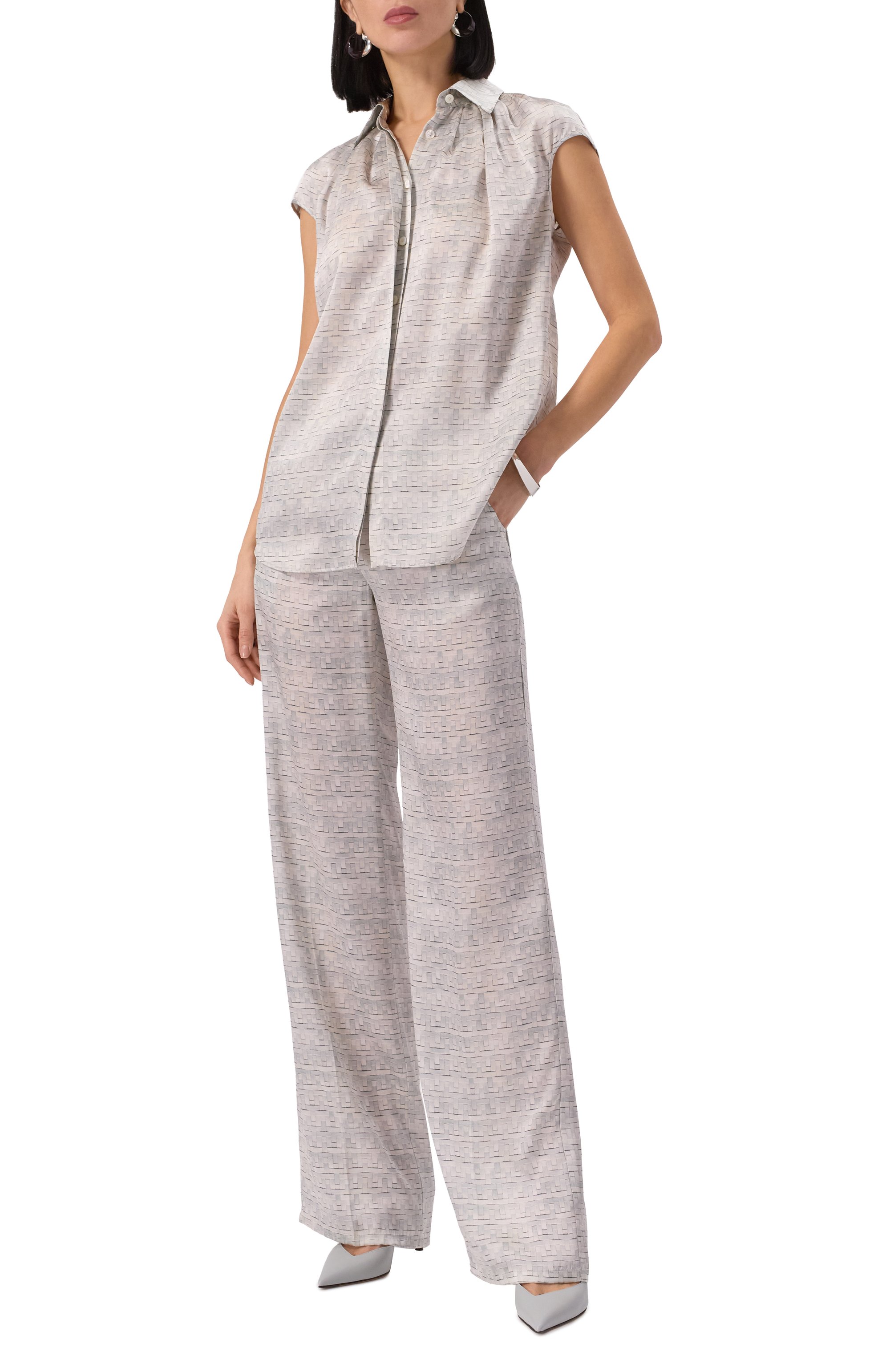 Атласные брюки KITON, арт. D48122K0926E01, фото 2