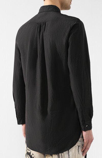 Рубашка из вискозы KAZUYUKI KUMAGAI темно-серого цвета по цене 34300 руб., арт. KS91-062, фото 4 Рубашка из вискозы KAZUYUKI KUMAGAI, арт. KS91-062, фото 4