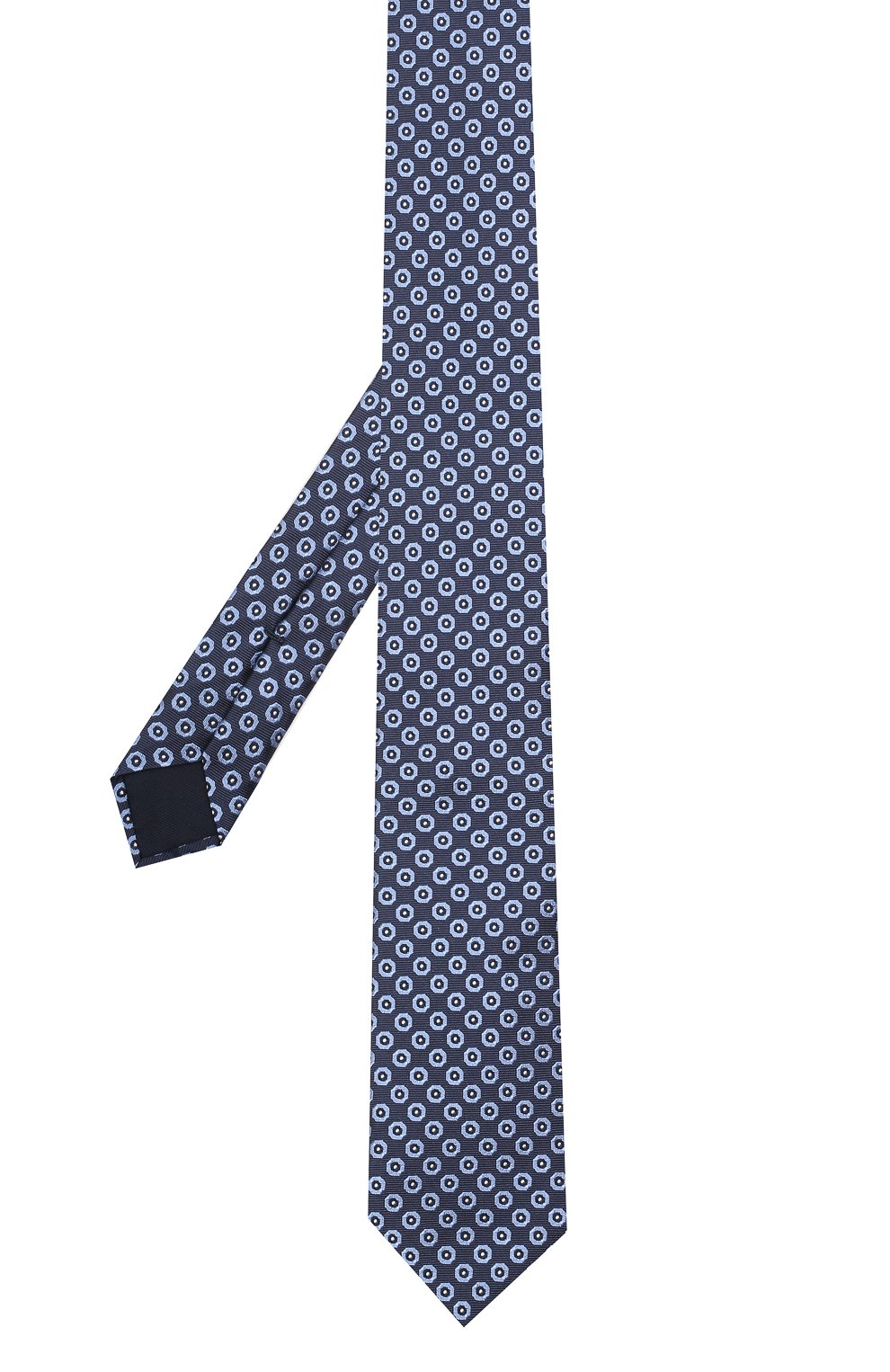 Шелковый галстук CORNELIANI темно-синего цвета по цене 17750 руб., арт. 87U306-1120315/00, фото 2 Шелковый галстук CORNELIANI, арт. 87U306-1120315/00, фото 2