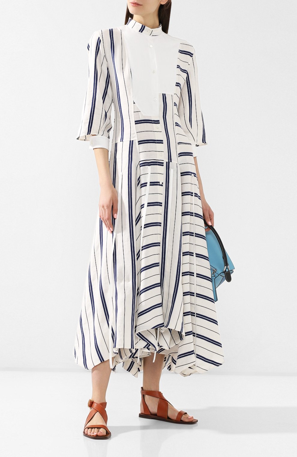 Платье из смеси льна и хлопка LOEWE, арт. D2196032F0, фото 2