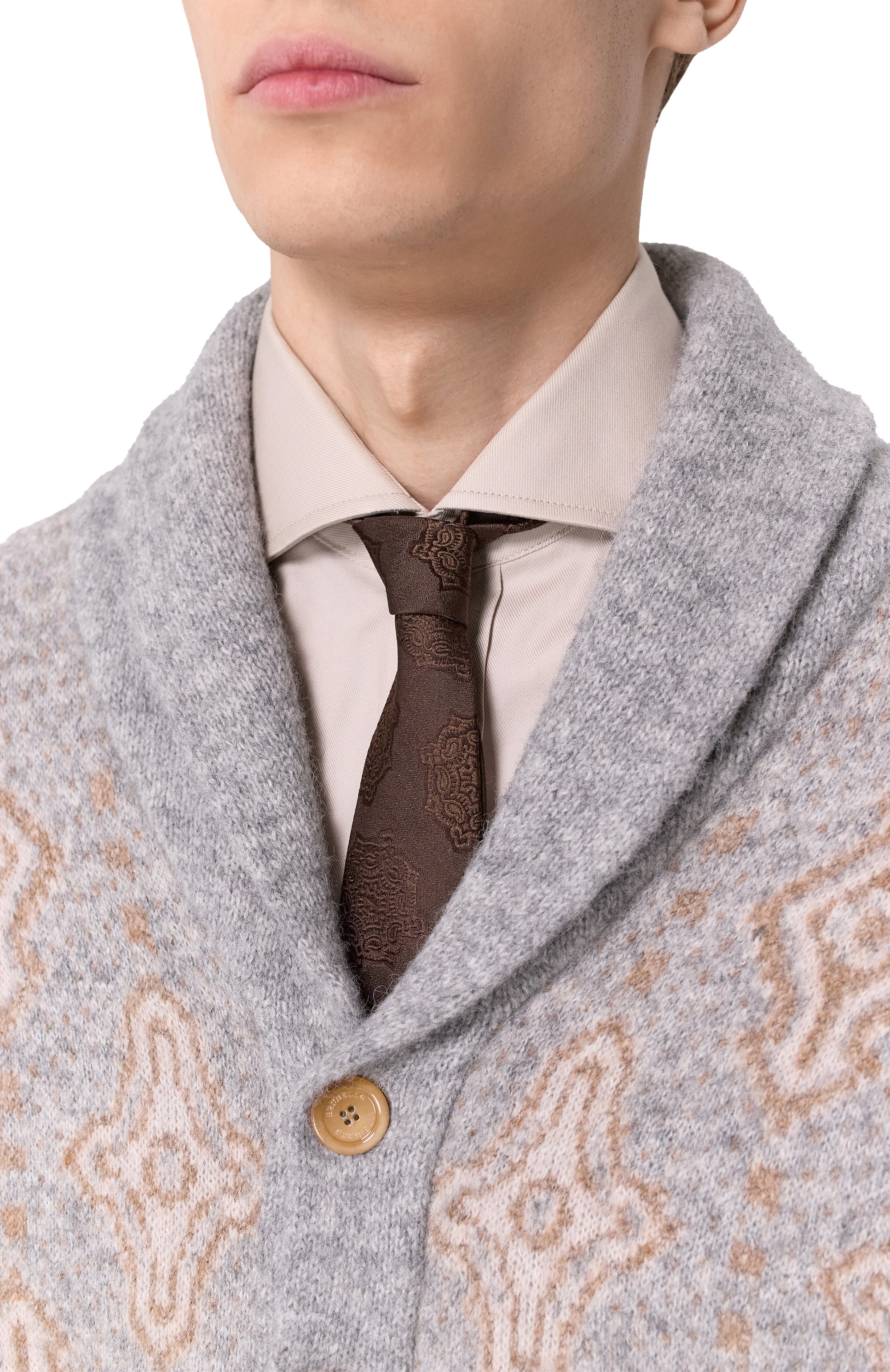 Шелковый галстук BRUNELLO CUCINELLI, арт. MR8980018, фото 2