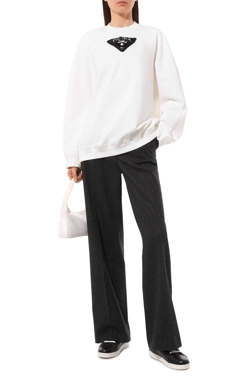 Хлопковый свитшот PRADA, арт. 134627-1YSE-F0964-211, фото 2