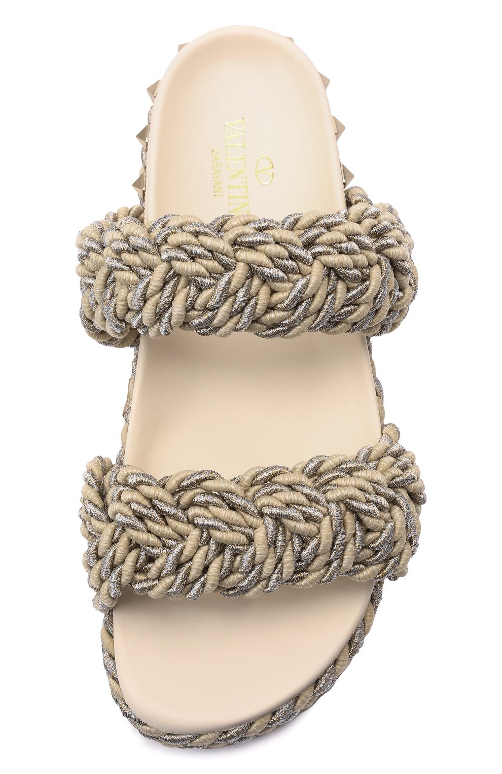 Текстильные шлепанцы rockstud torchon VALENTINO, арт. XW2S0DN1/EMP, фото 6