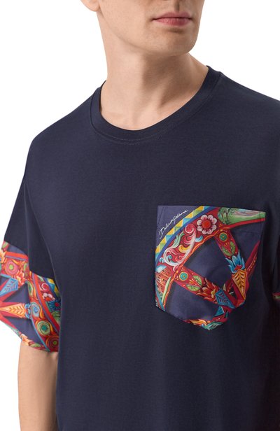Футболка из хлопка и шелка DOLCE & GABBANA, арт. G8SB2T/G7P6A, фото 5