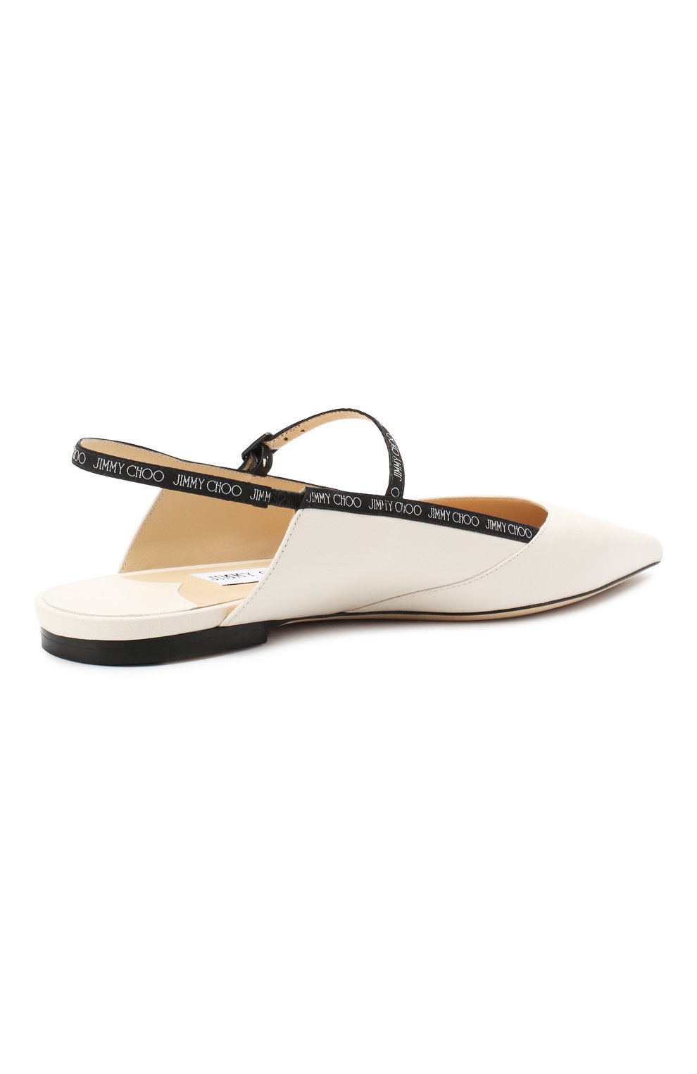 Кожаные балетки ree JIMMY CHOO, арт. REE FLAT/JWR, фото 4