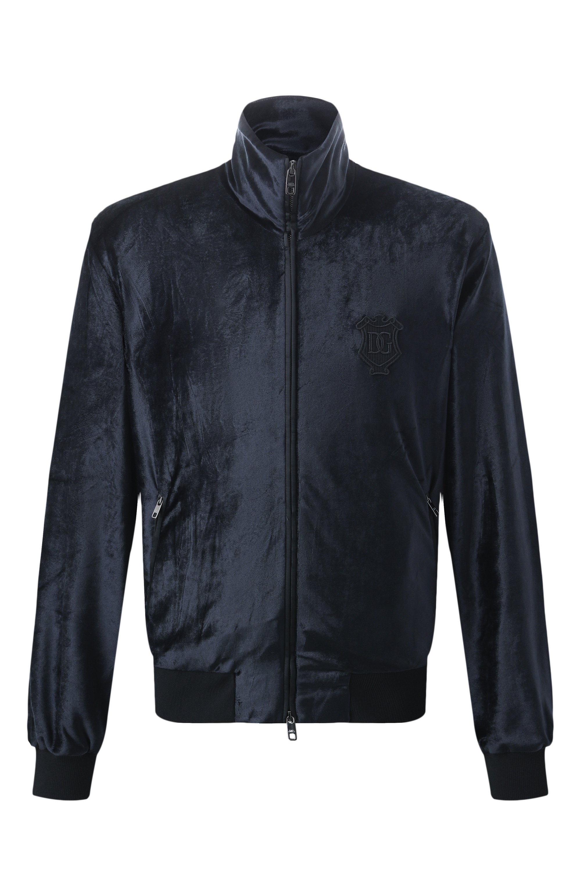 Бархатная толстовка DOLCE & GABBANA черного цвета по цене 147500 руб., арт. G9BBYZ/HU7S0, фото 1 Бархатная толстовка DOLCE & GABBANA, арт. G9BBYZ/HU7S0, фото 1