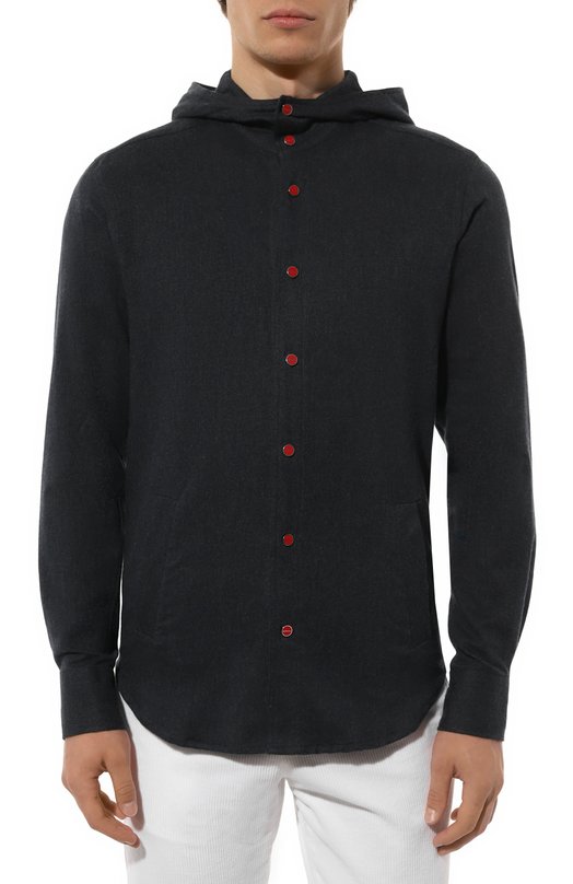 Хлопковая рубашка Kiton UMCMARH0906114 Синий  UMCMARH0906114 Фото 3